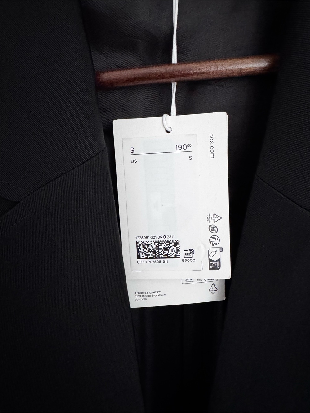 COS Oversized Draped Double-Breasted Blazer - Picture 5 of 8